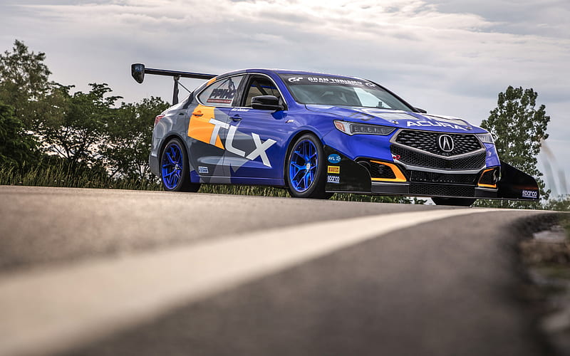 Acura TLX, 2019, tuning TLX, racing car, race track, Japanese cars, Acura, HD wallpaper