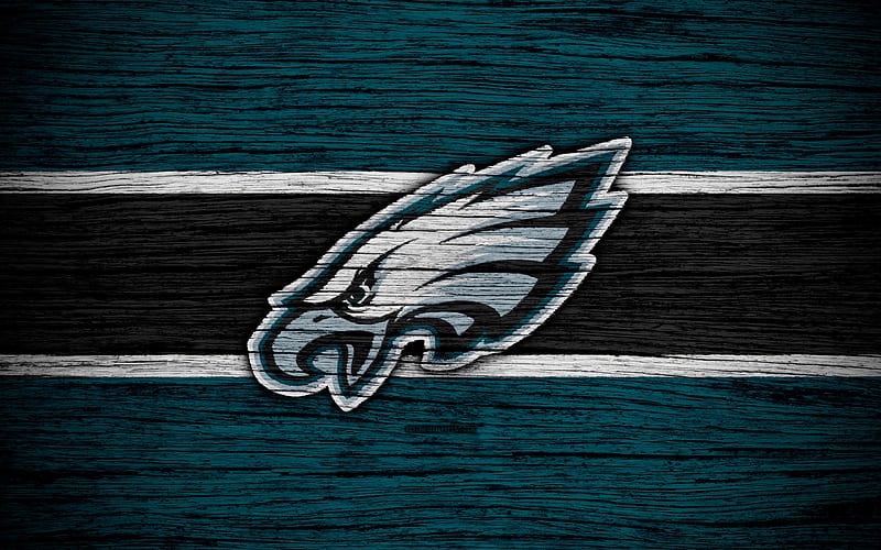 Philadelphia Eagles wooden texture, NFL, american football, NFC, USA, art, logo, East Division, HD wallpaper
