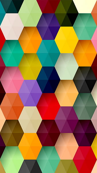 Colored Hexagons, background, color, geometry, hexagon, HD wallpaper ...
