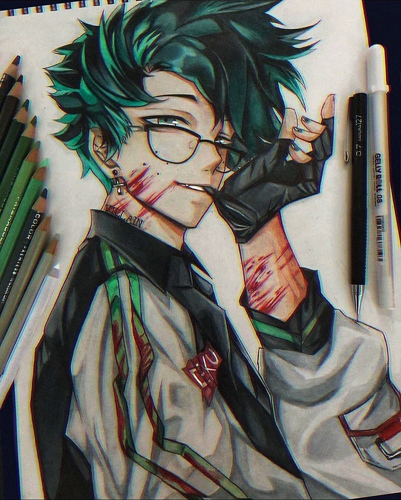 Izuku medoriya, anime, fanart, HD phone wallpaper