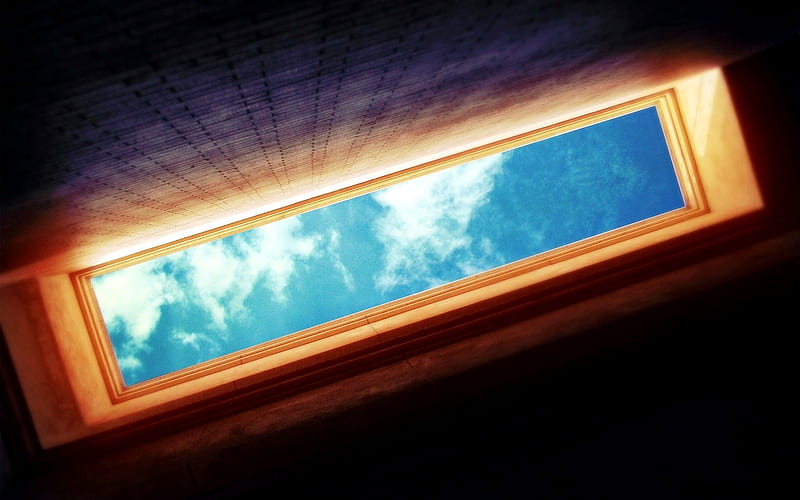 SKY SNAP SHOT, rays, shot, frame, blue sky, clouds, sky, snap, HD wallpaper