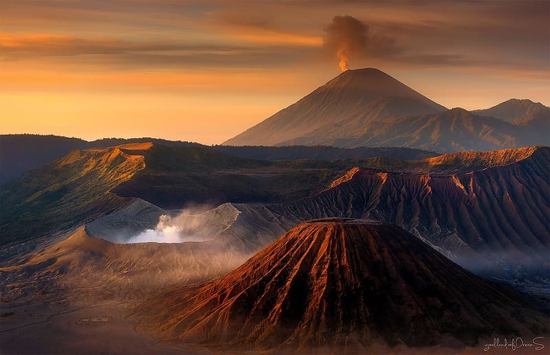 Volcano, Indonesia, Mount Bromo, Volcanoes, Java (Indonesia), HD wallpaper