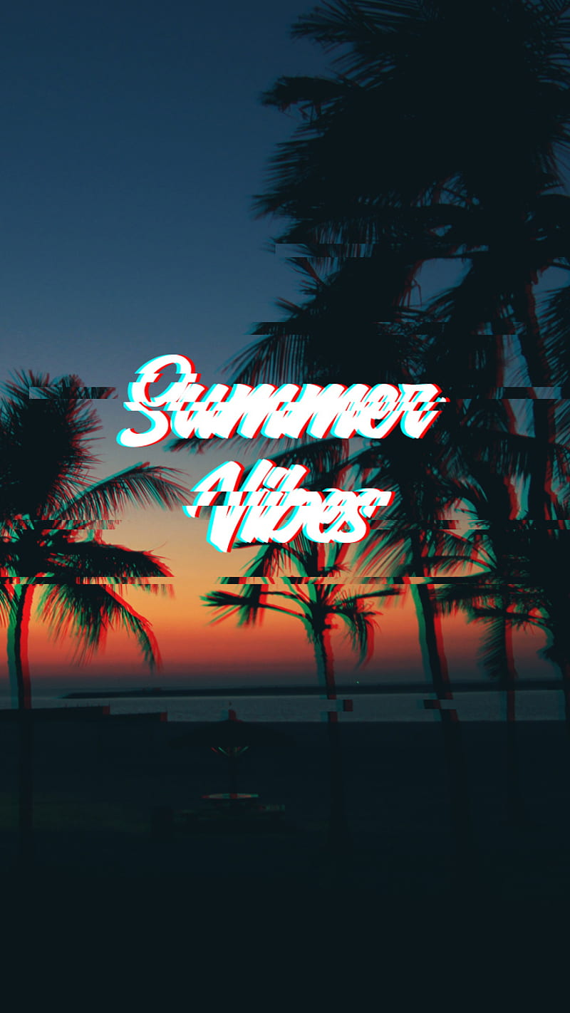Summer Vibes, chill, glitch, summer, theme, HD phone wallpaper