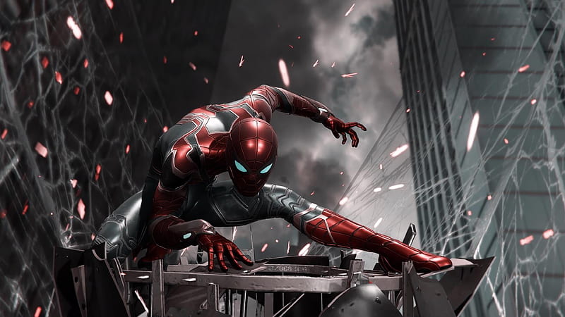Spiderman Iron Suit Ps4, spiderman-ps4, supervillain, games, 2018-games, ps-games, HD wallpaper