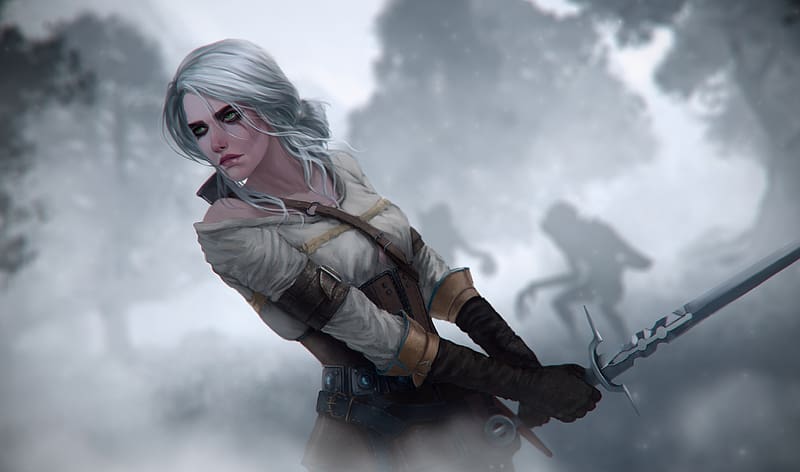 The Witcher III Ciri Medium Straight Bob Pastel Grey Blonde Lace Front –  CosplayBuzz