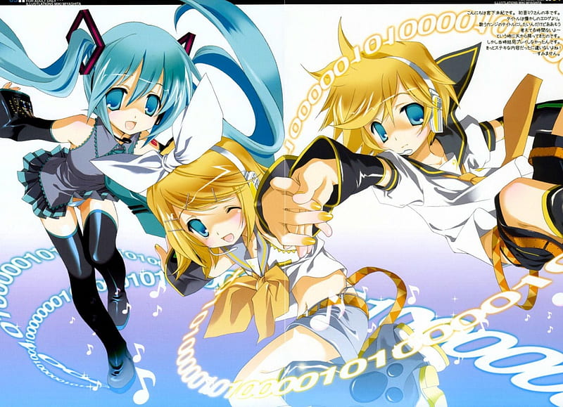 Vocaloid, Cute, 01, 02, Hatsune Miku Project Diva, Hatsune Miku, Kagamine Rin, Kagamine Len, HD wallpaper