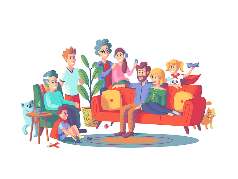 Family Gathering by Tatiana O'Toole (Bischak) on Dribbble, HD wallpaper