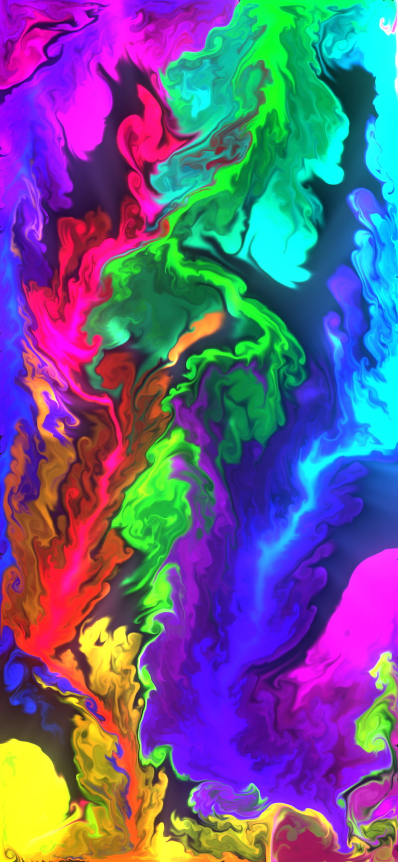 Oddly Satisfying, abstract, art, bonito, colorful, neon, rainbow, HD phone wallpaper