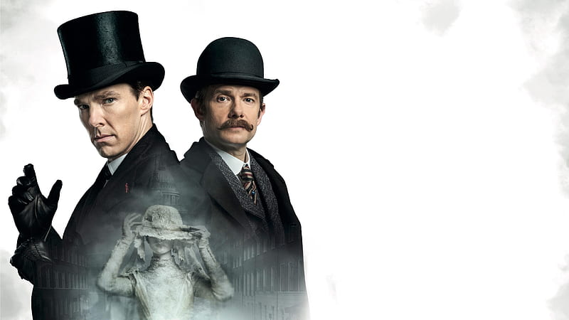 Benedict Cumberbatch And Martin man In Sherlock Holmes , benedict-cumberbatch, sherlock, tv-shows, HD wallpaper
