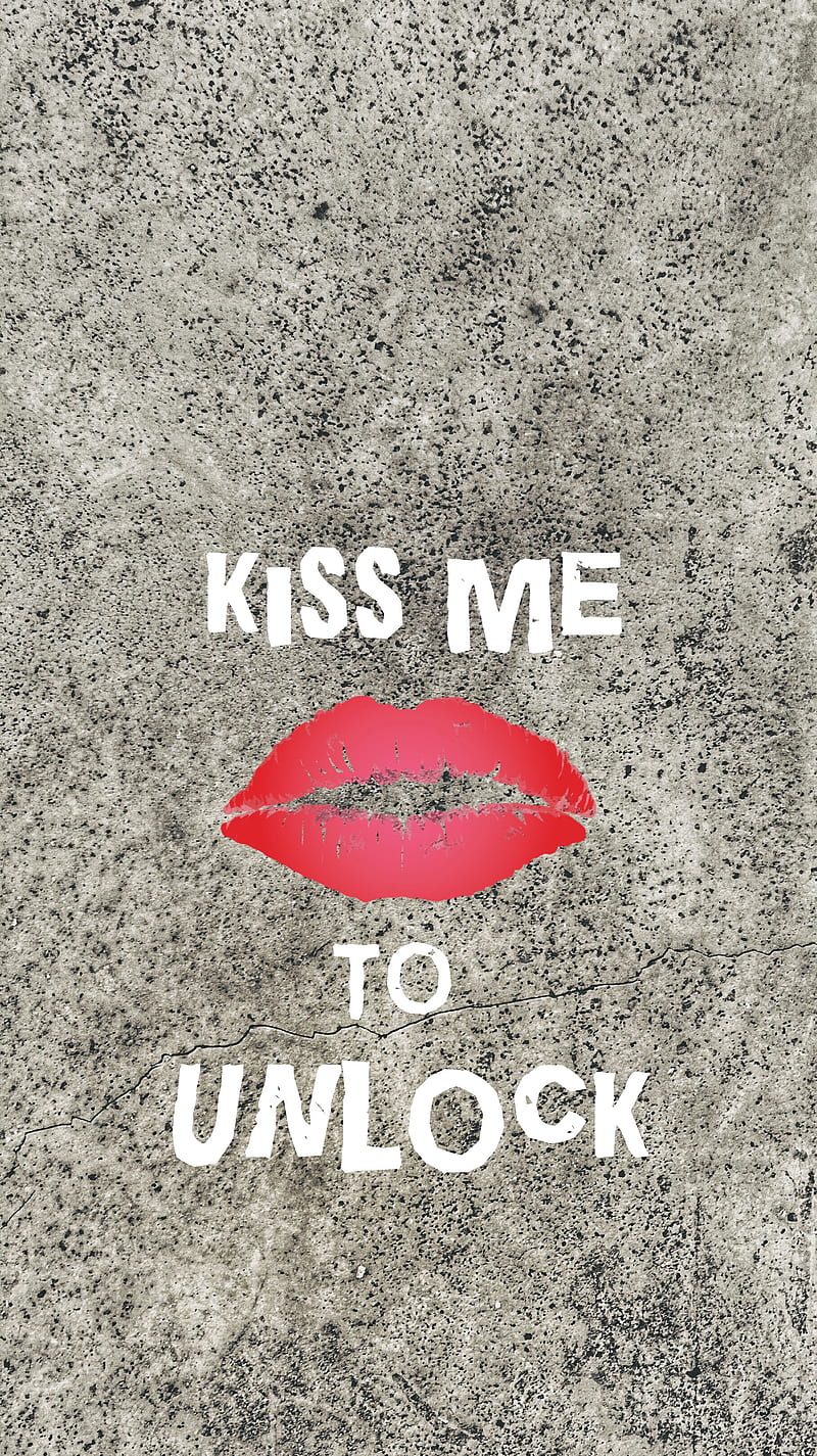 Kiss me to unlock, diy, ios, lock screen, HD phone wallpaper | Peakpx