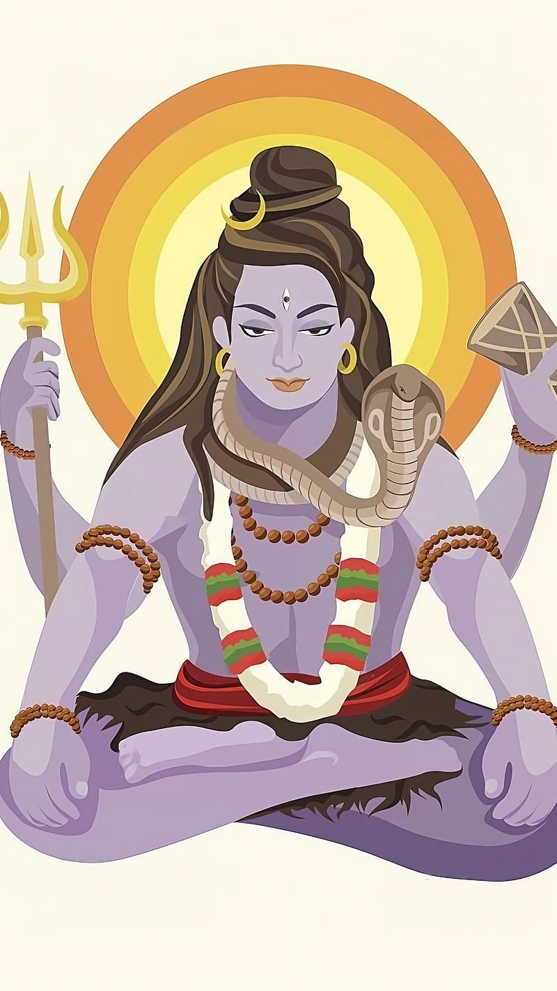 God Shiva , Illustration, lord, god, mahadev, HD phone wallpaper