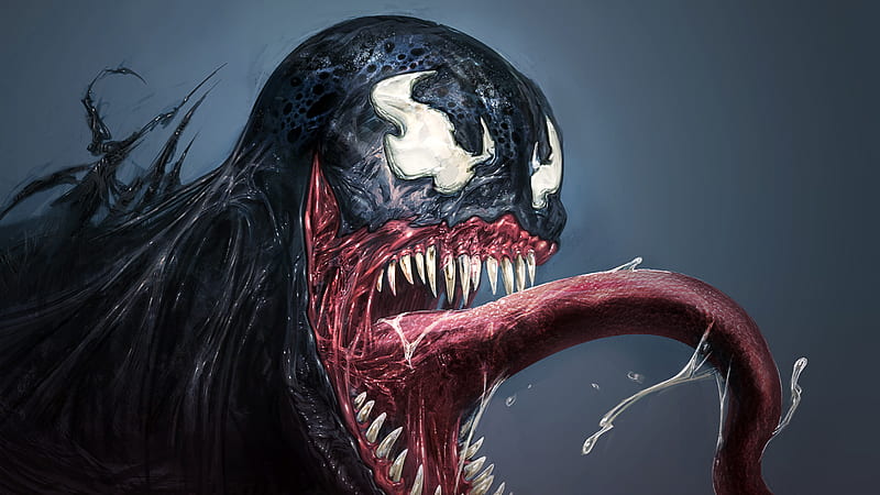 Venom Smiling , venom, artstation, artwork, digital-art, art, artist, artstation, supervillain, superheroes, HD wallpaper