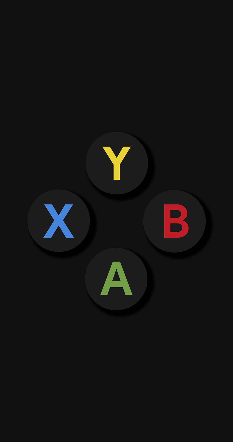 Xbox Control, abxy, botones, games, obscuro, HD phone wallpaper