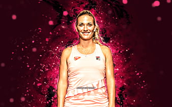 Fanny Stollar, hungarian tennis players, WTA, purple neon lights ...