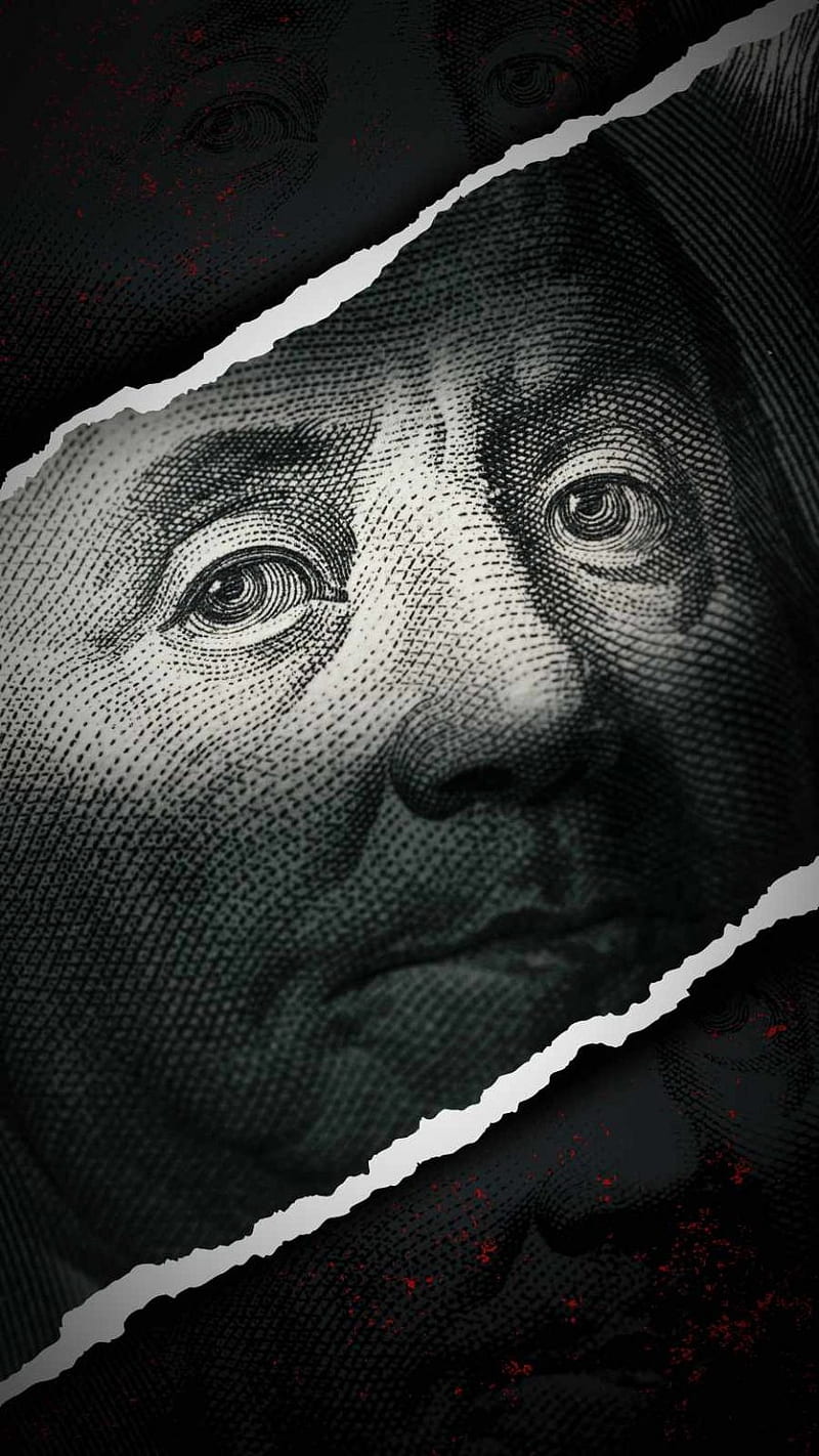 Benjamin Franklin, green, money, white, black, mone, HD phone wallpaper