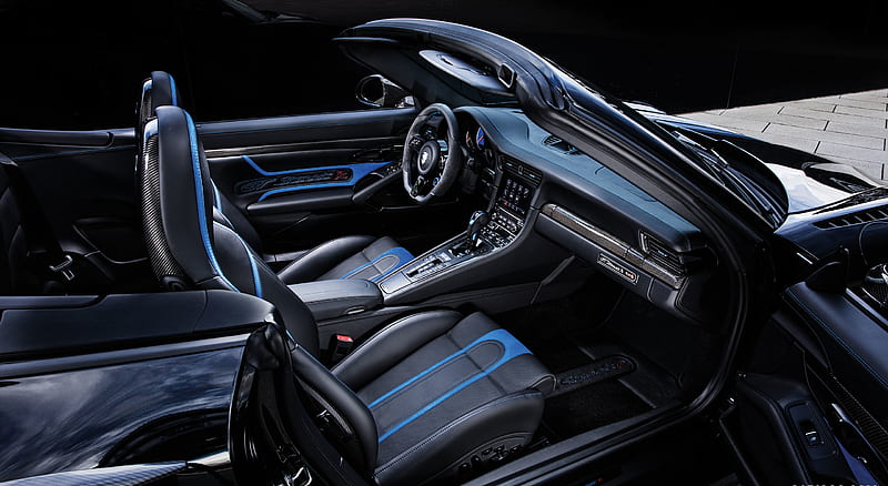 2017 TECHART GTstreet R Cabrio based on Porsche 911 Turbo Cabriolet (991/II) - Interior , car, HD wallpaper