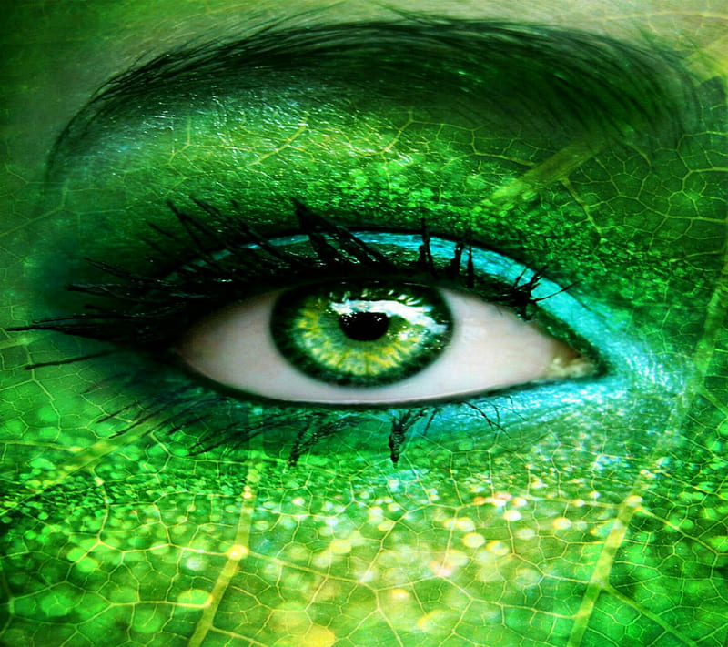 Green Eye, glitter, HD wallpaper