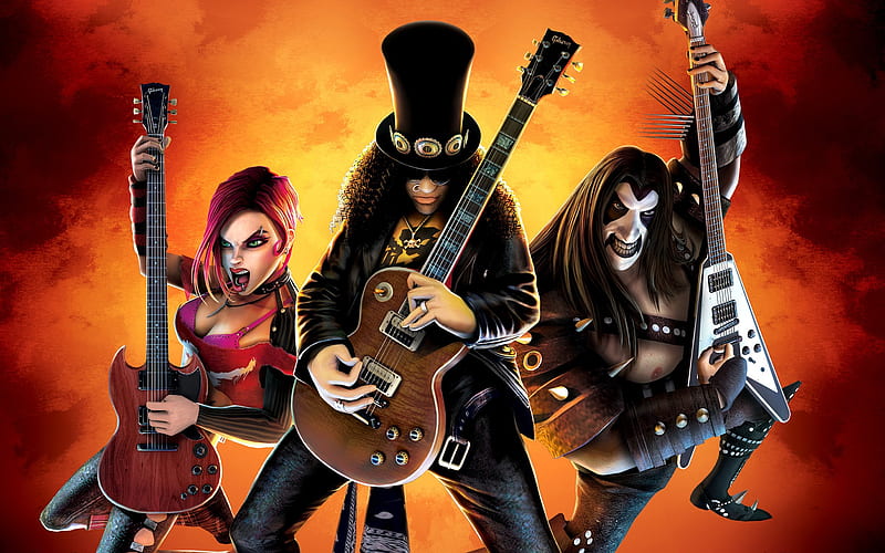 Legends of Rock, guitar hero 3- legends of rock, 3d, rock, guitar hero, game, HD wallpaper