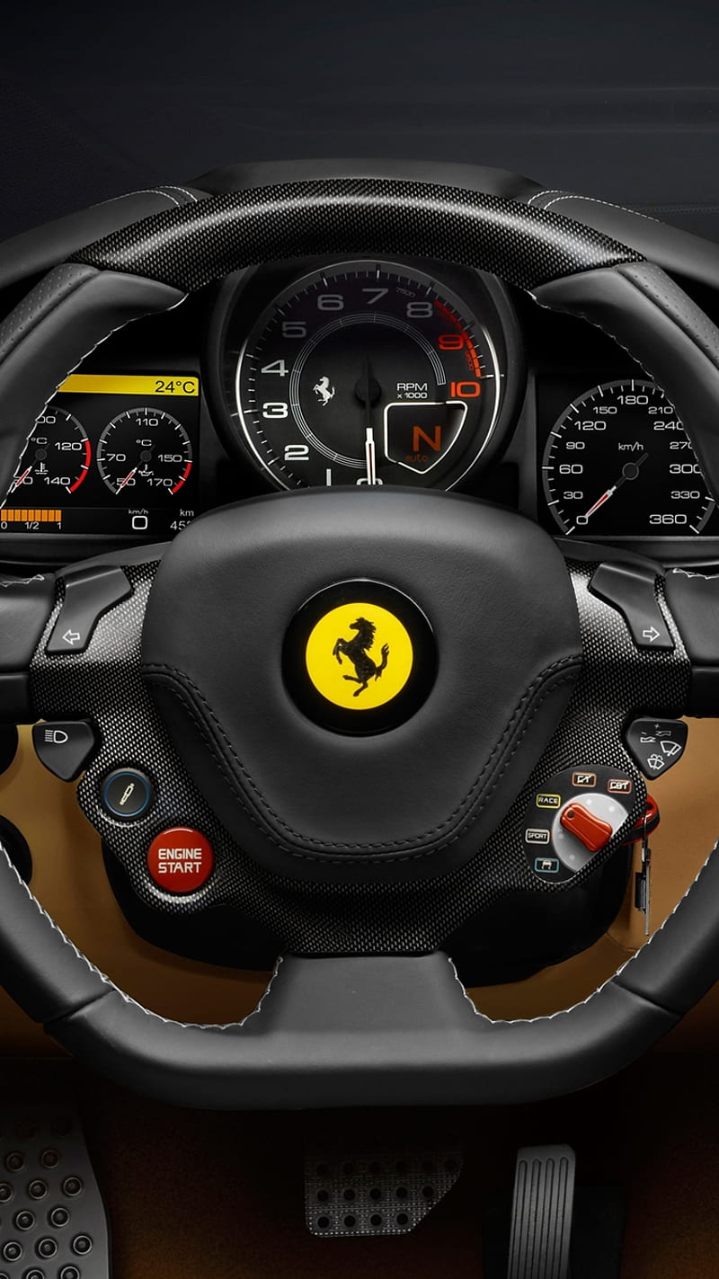 Ferrari, auto, car, wheel, HD phone wallpaper