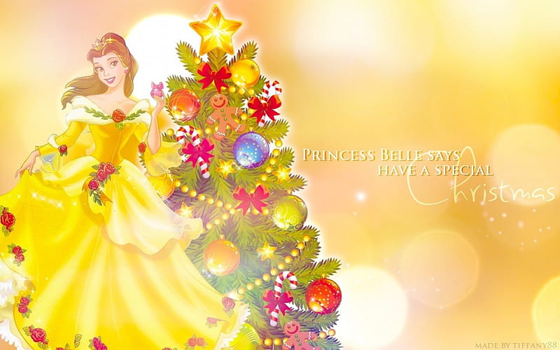 Belle Christmas, Belle, Christmas, Princess, Disney, HD wallpaper | Peakpx