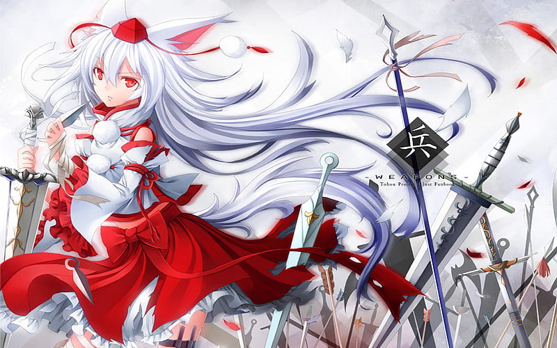 anime white kitsune girl