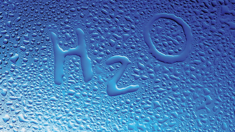 H2O, hydrogen, 3d, water, liquid, oxigen, abstract, blue, HD wallpaper