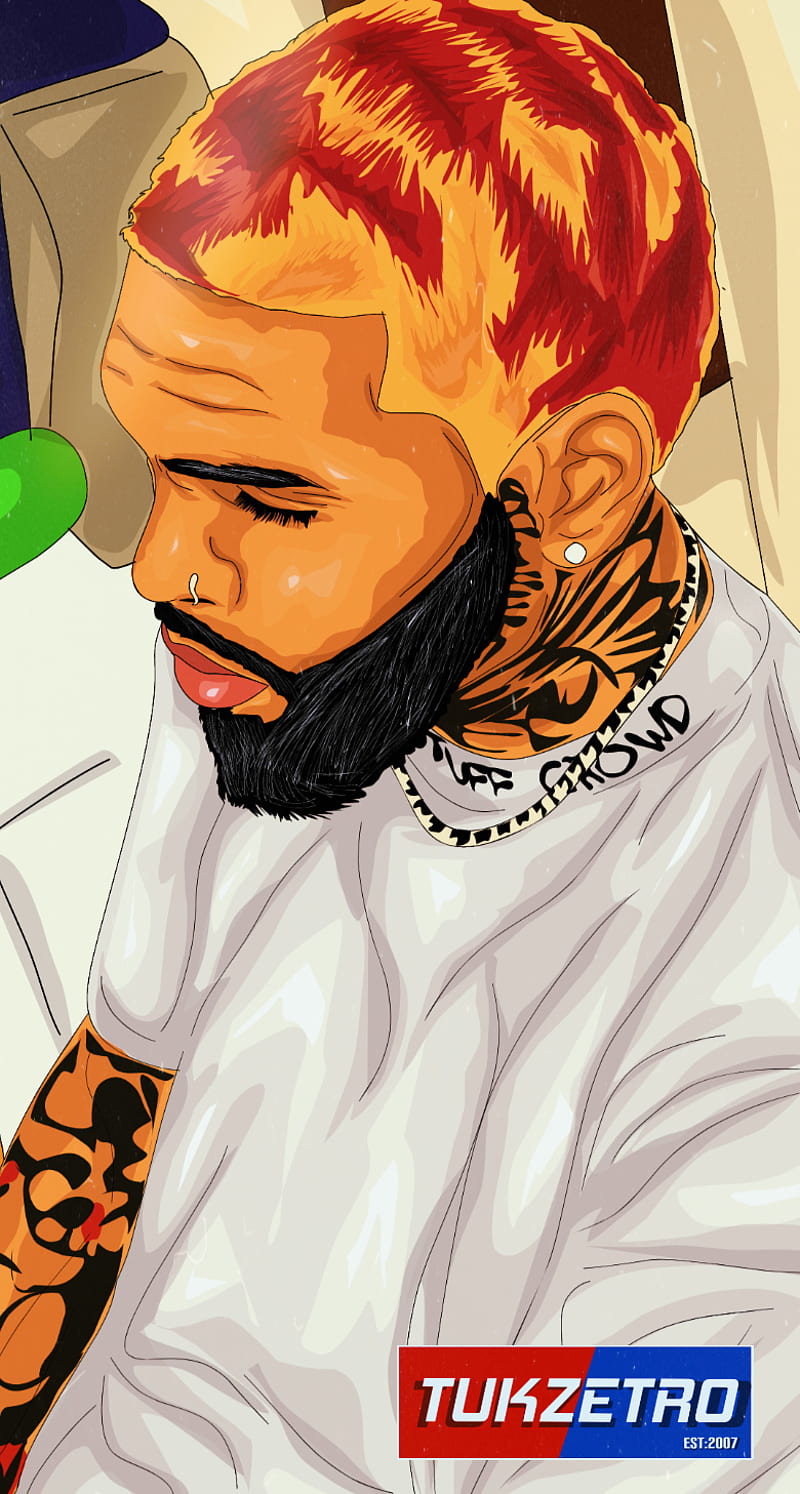 Chris Brown, black, brezzy, cb, hero, indigo, skulls, super, tukzetro, tukzetroarts, HD phone wallpaper