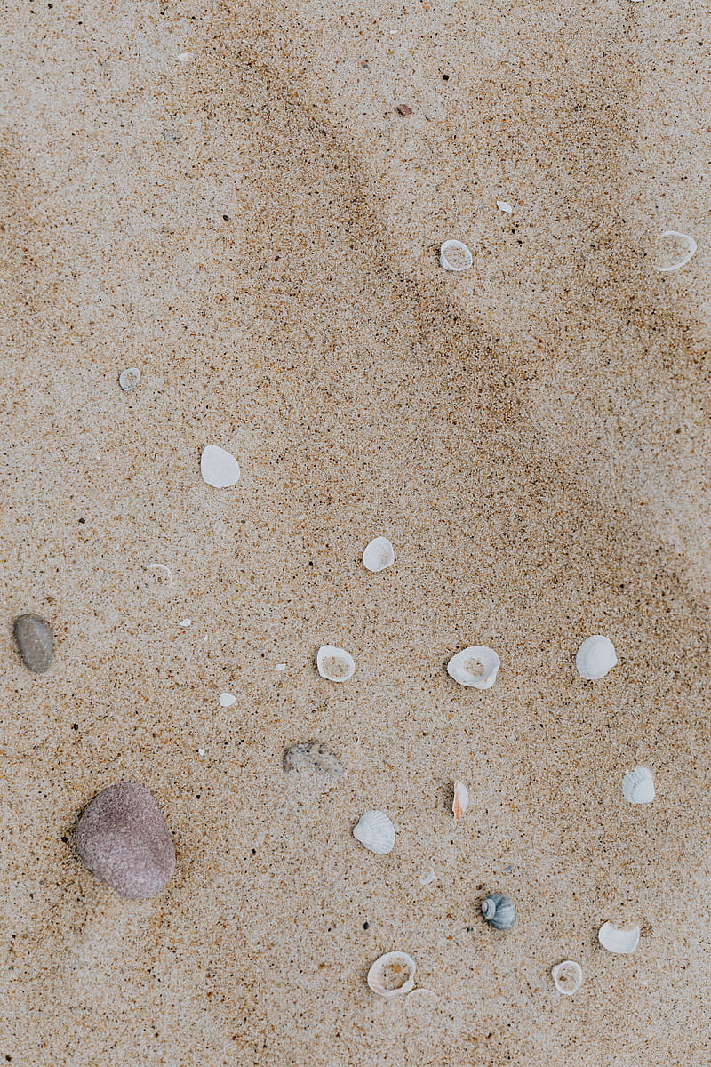 Gray and White Stones on Brown Sand, HD phone wallpaper