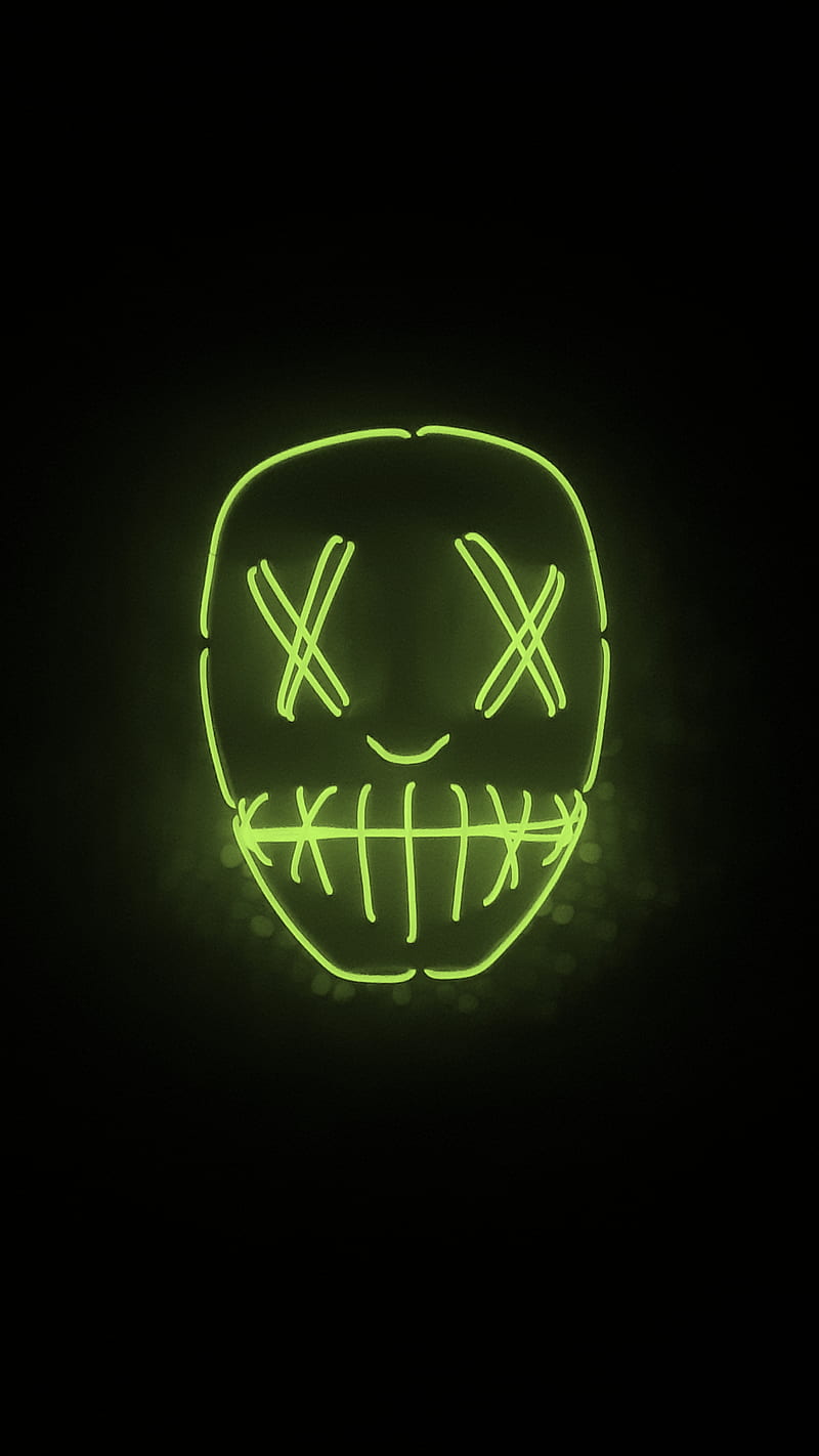 The Purge Lights, american, dark, green, led, light, lime, mask, pics, the purge, HD phone wallpaper