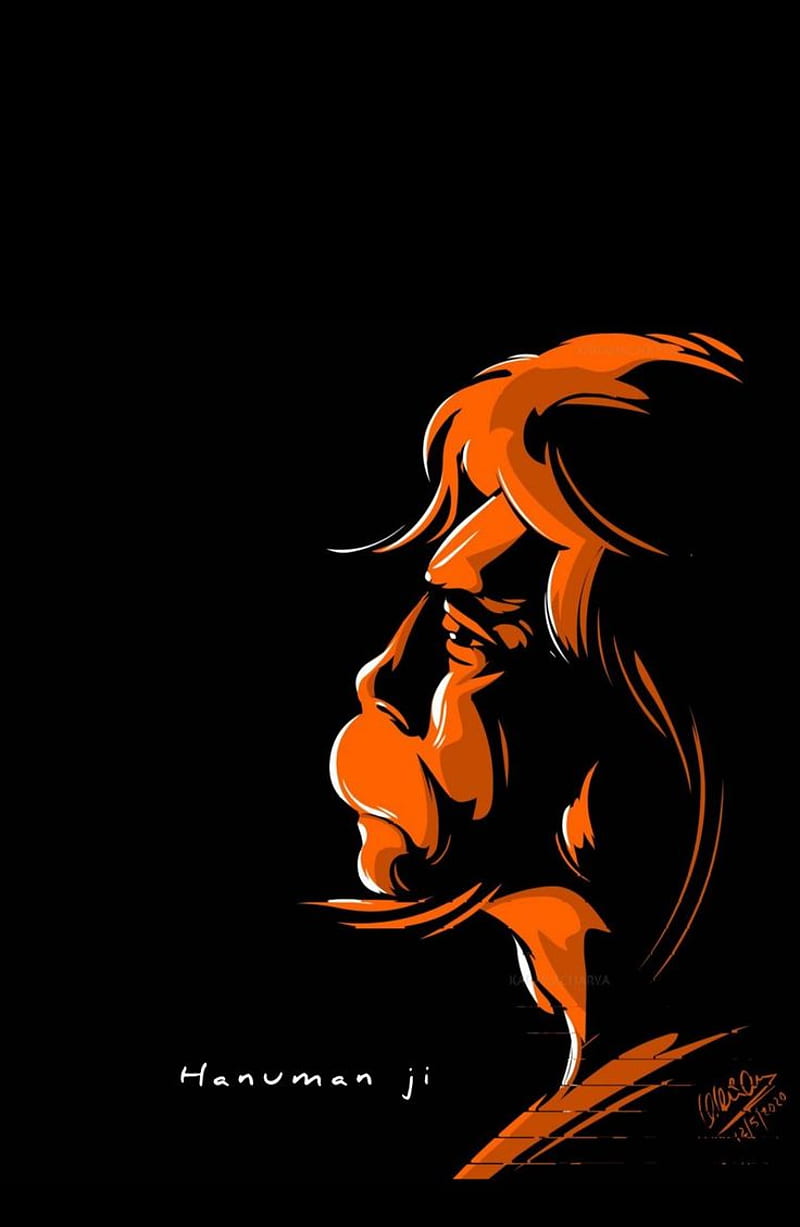 Hanuman Ji Dangerous  Black Background Wallpaper Download  MobCup