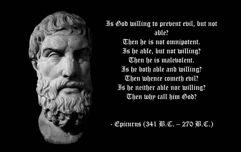 Epicurus quote, philosopher, wise, deep, question, HD wallpaper