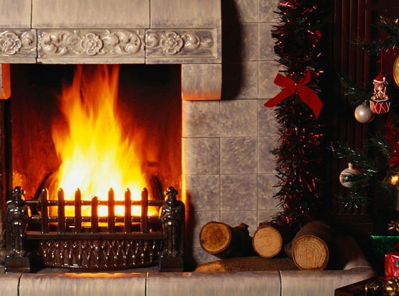 WARM and COSY, fireplace, fire, holidays, warm, HD wallpaper