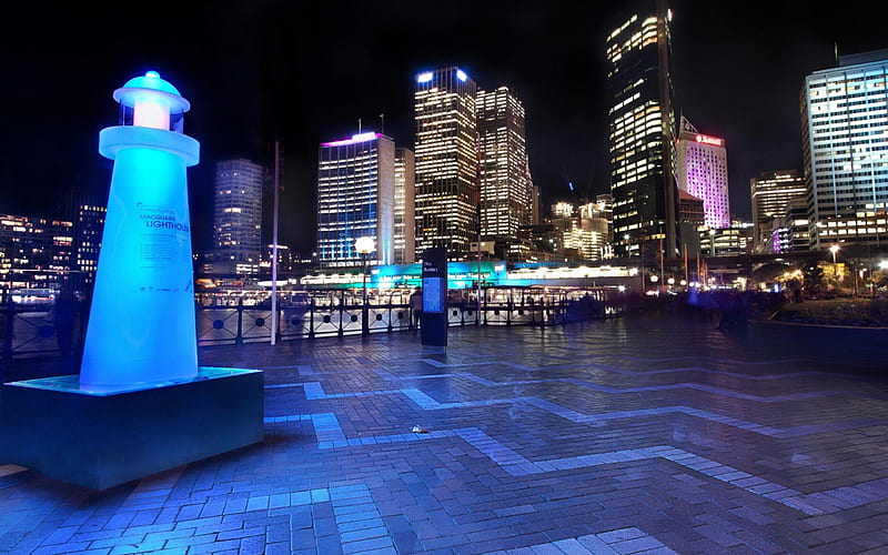 Sydney Night Australia-city graphy, HD wallpaper
