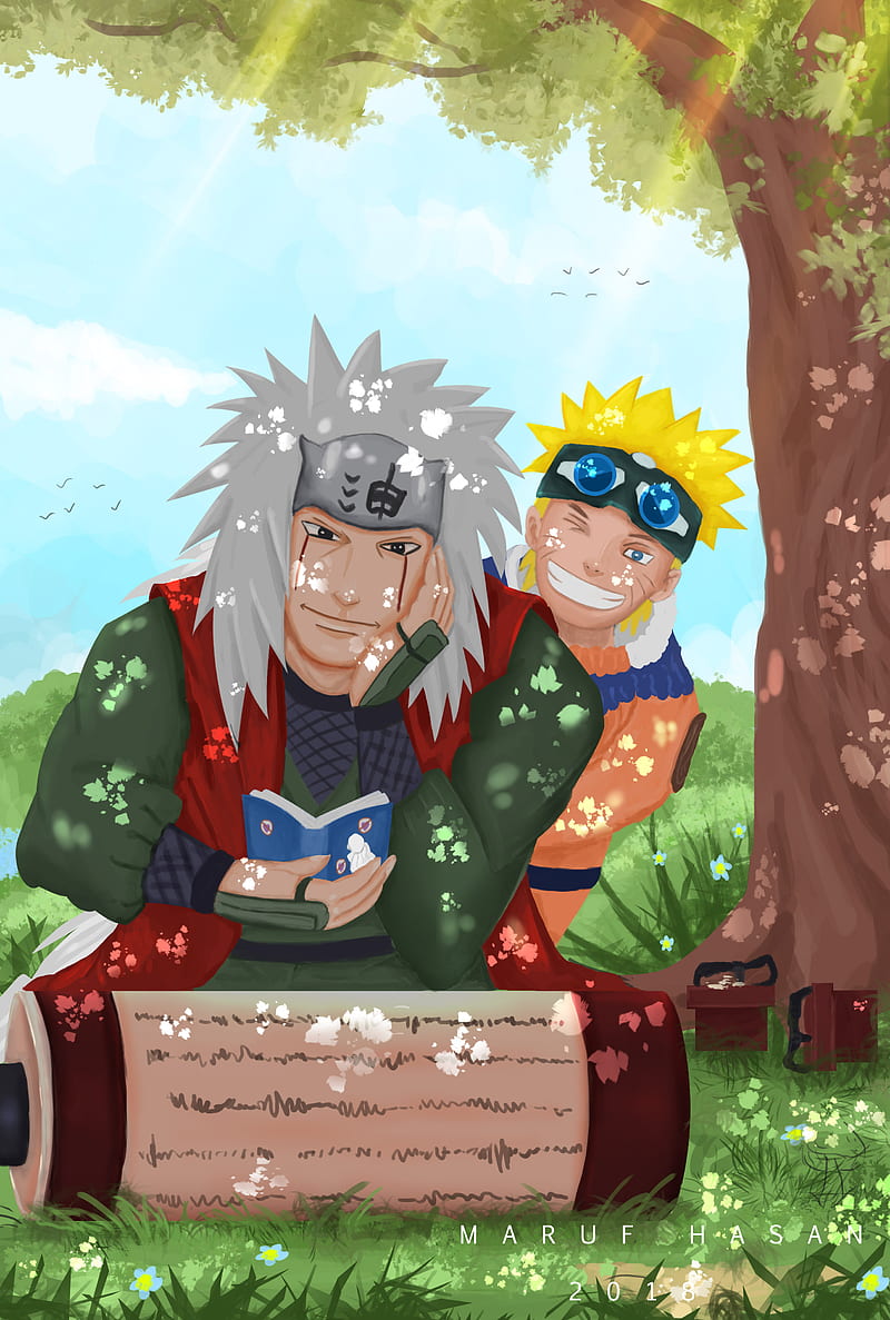 Jiraiya And Naruto Naruto Shippuden Senpai Anime Manga Kid Naruto Drawing Hd Mobile Wallpaper Peakpx