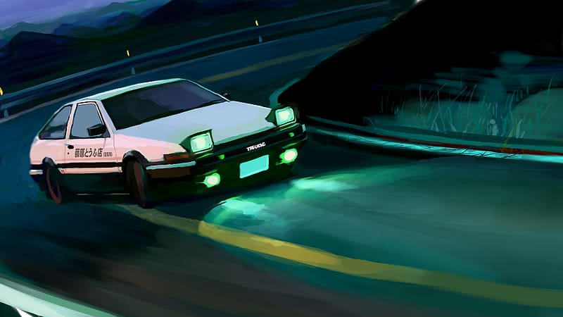 Anime, Toyota Ae86, Initial D, Initial D Final Stage, Toyota Trueno, HD wallpaper