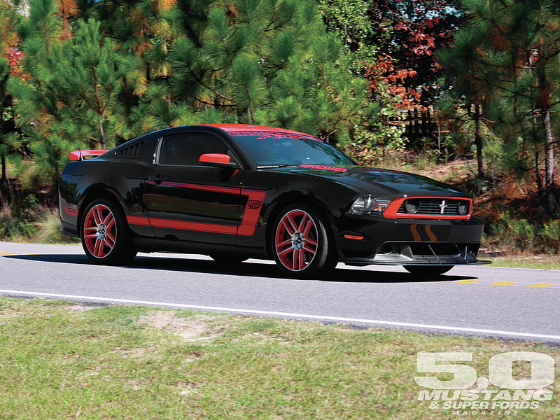 Cork Screwed, black, red accents, ford, 2012, HD wallpaper