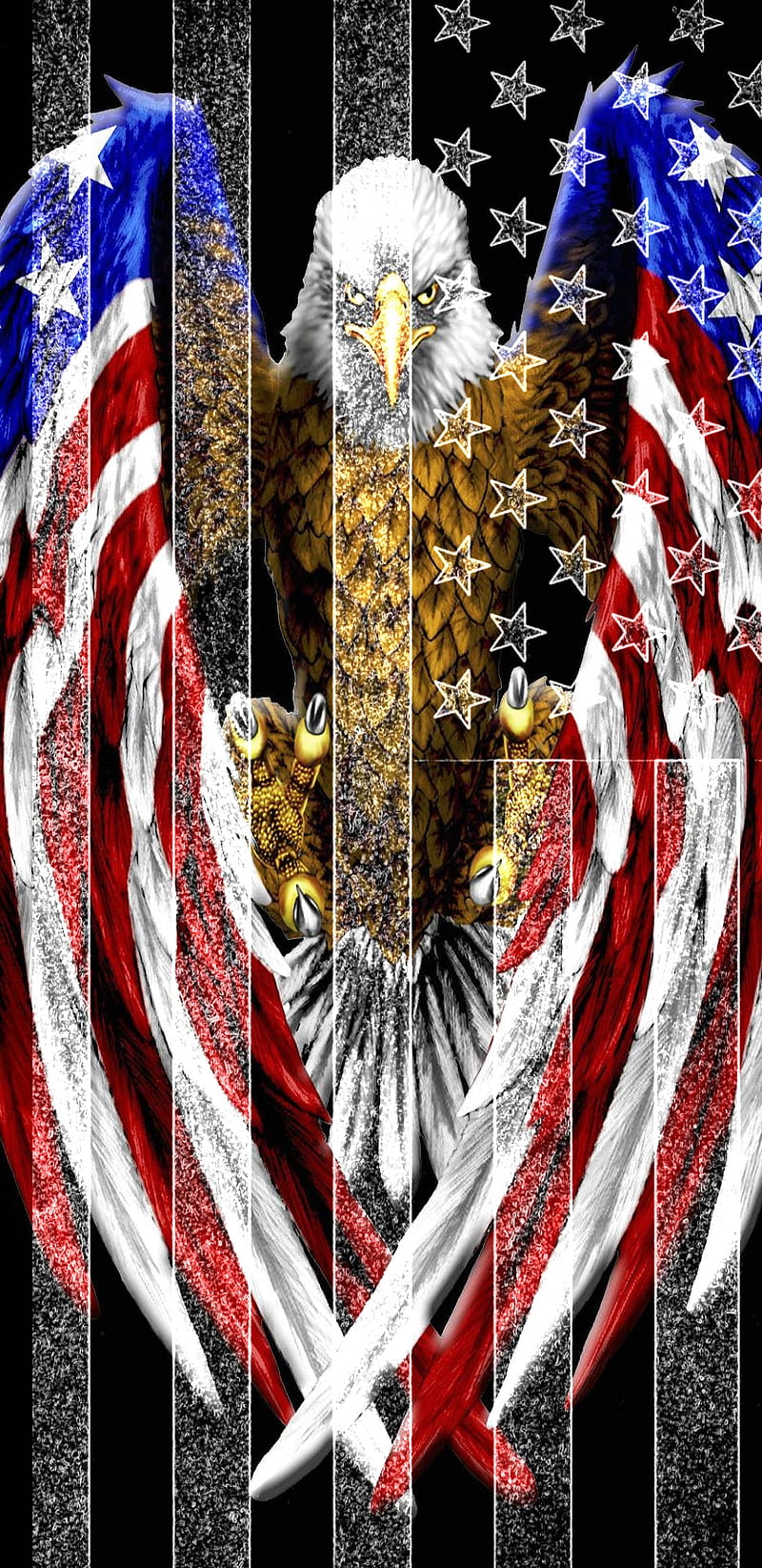HD wallpaper Bald eagle and American Flag USA flag bird symbol  patriotic  Wallpaper Flare