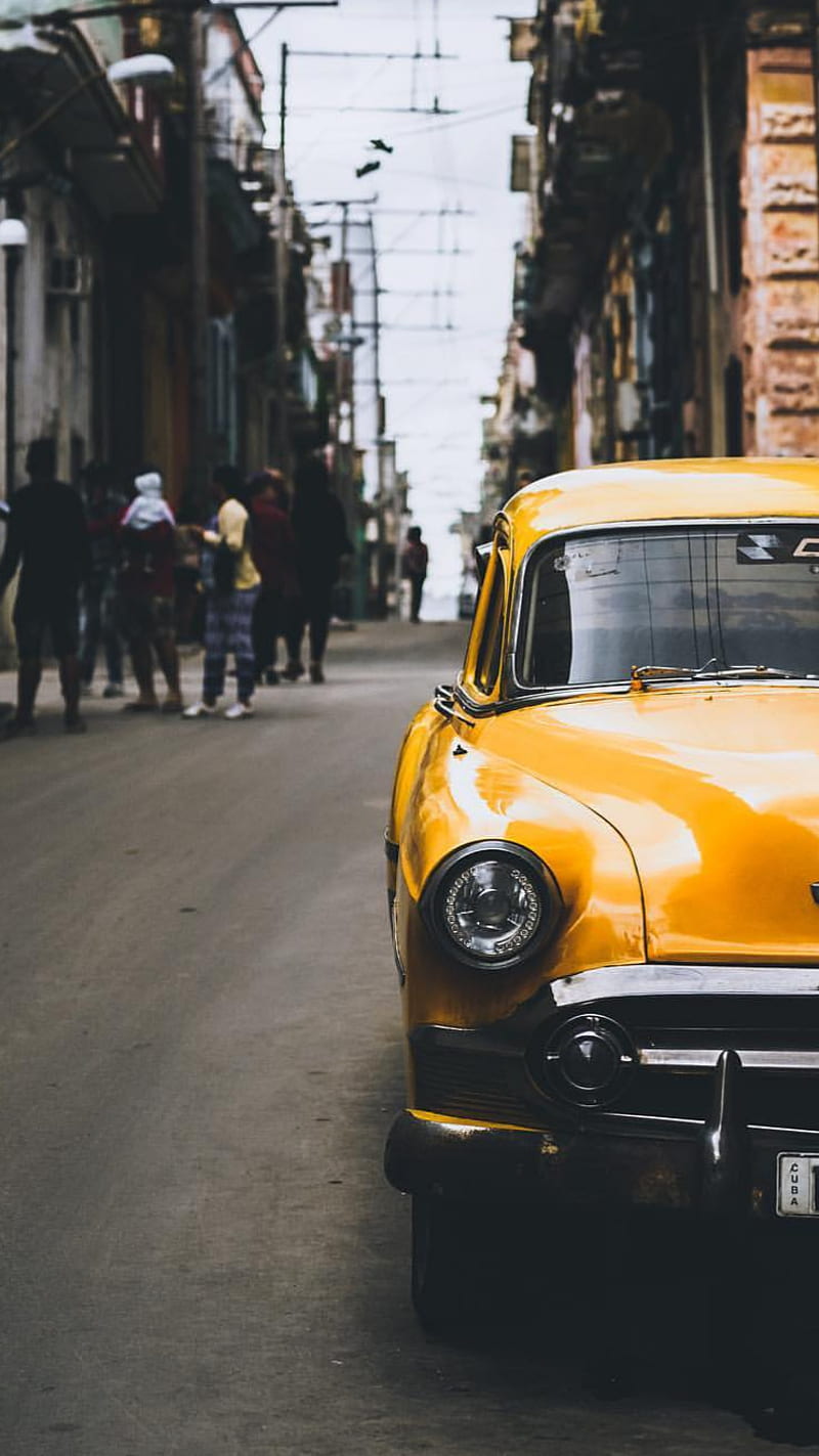 Havana, dodge, driver, new, retro, taxi, vintage, HD phone wallpaper