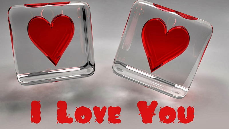 Red Text Of I Love You And Hearts I Love, HD wallpaper | Peakpx