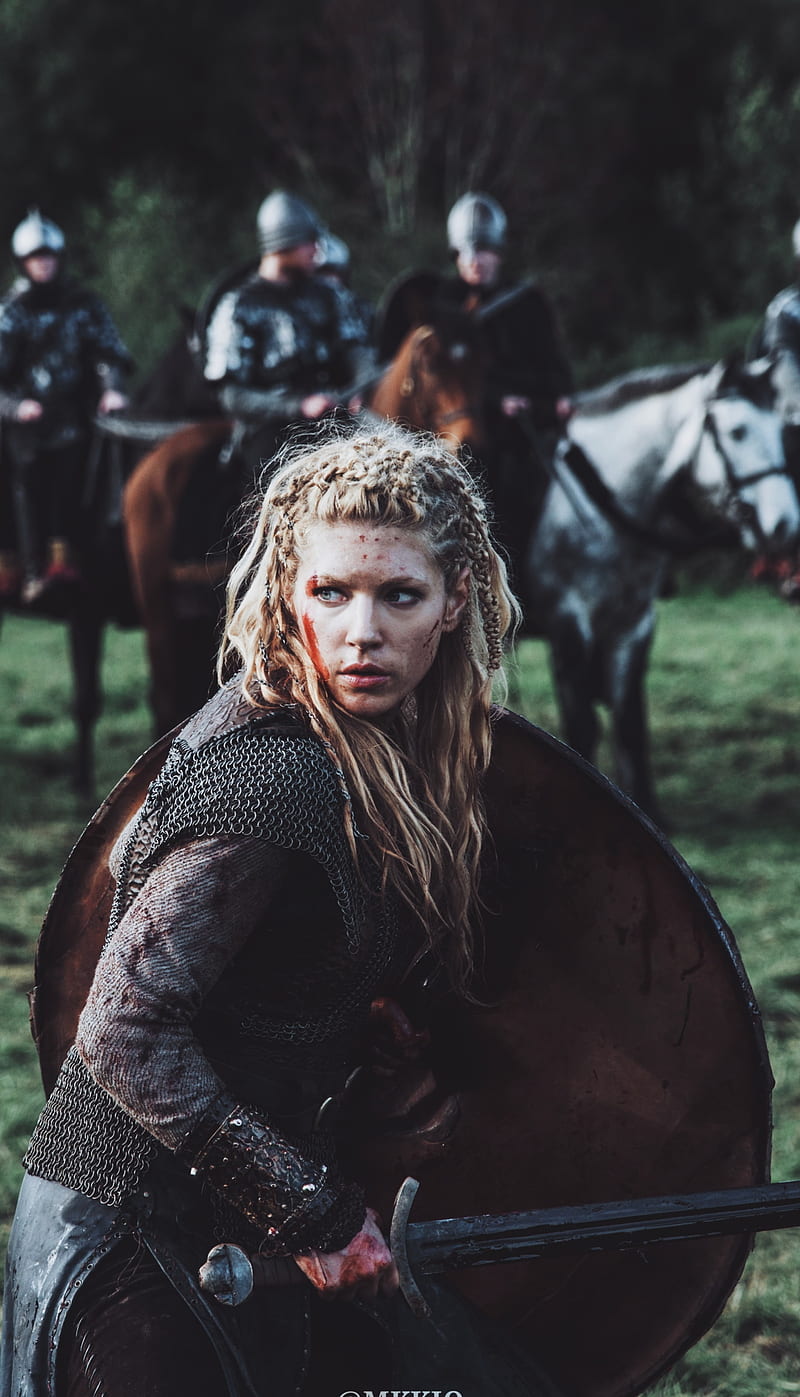 Lagertha on Vikings, glam take on shield maiden armor. But nice to see.