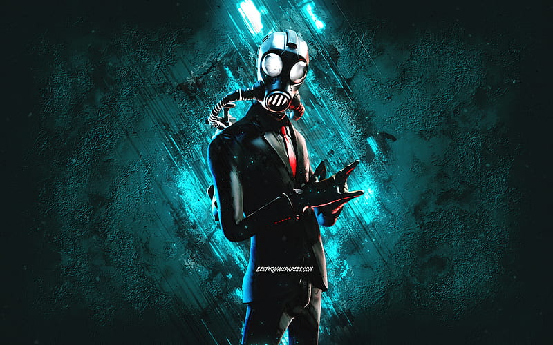 Fortnite Chaos Agent Skin, Fortnite, main characters, blue stone background, Chaos Agent, Fortnite skins, Chaos Agent Skin, Chaos Agent Fortnite, Fortnite characters, HD wallpaper