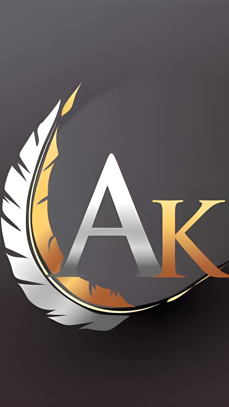 A K Name, feather a k, letter a k, HD phone wallpaper