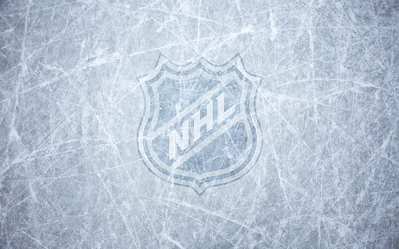 NHL, National Hockey League, logo, emblem, ice, hockey hockey stadium, ice texture, USA, HD wallpaper