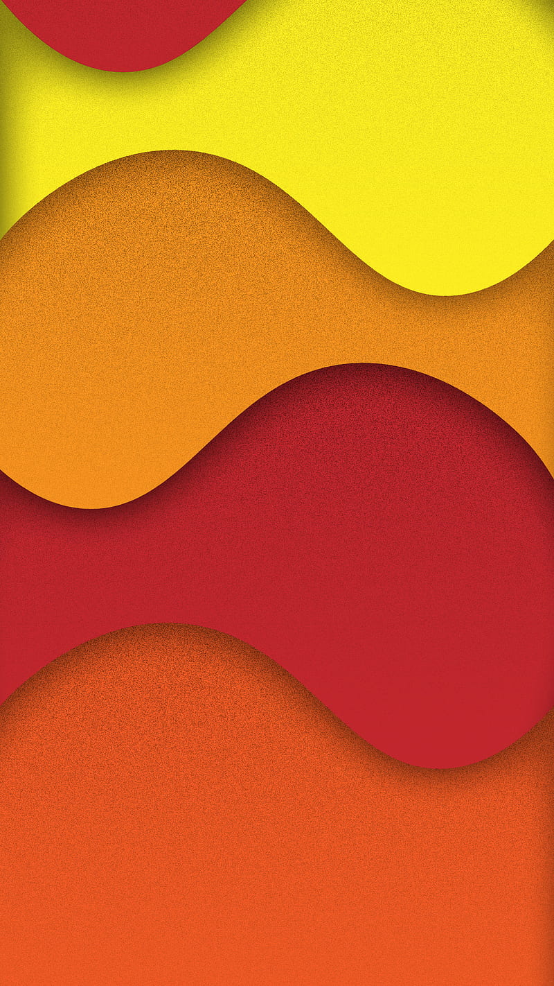 Sines, abstract, android, chill, color, light, orange, pattern, red, smooth, yellow, HD phone wallpaper