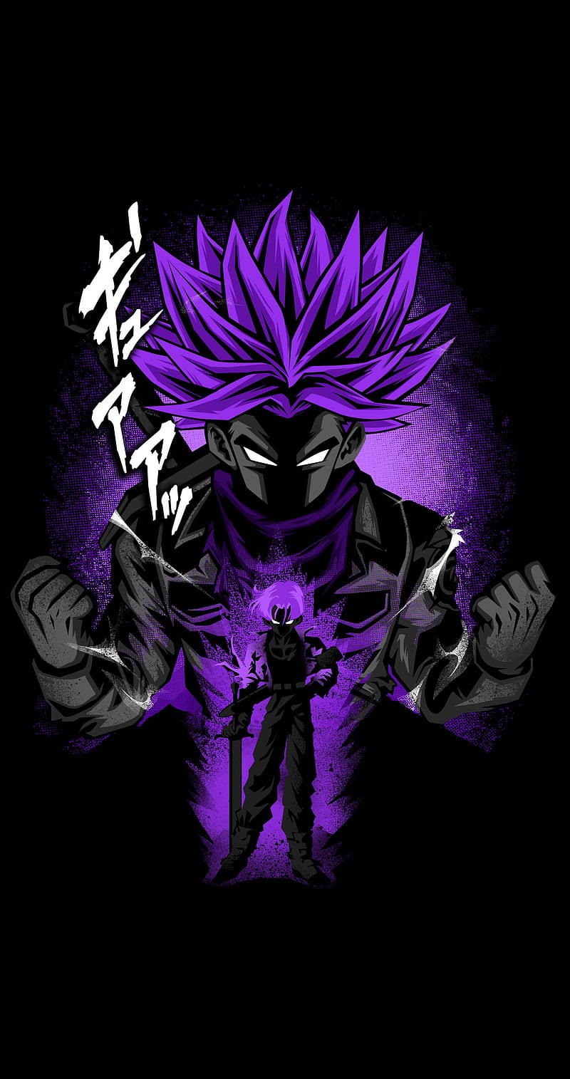 Trunks, dragon, dragons, future trunks, girl, lol, purple, skull, skulls, tiger, vikings, HD phone wallpaper