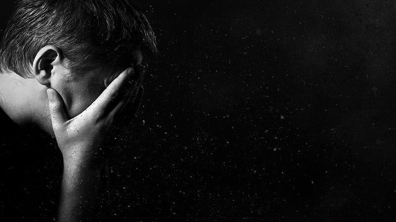 Sad Looking Man In Black Background Sad, HD wallpaper | Peakpx