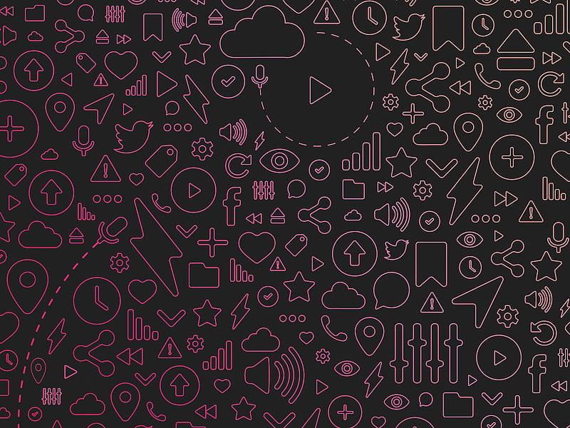 NICONS, 929, apps, black, cool, icons, minimal, mobile, new, pink, trista hogue, HD wallpaper