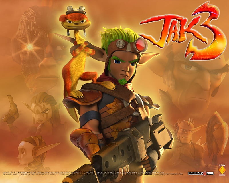 Jak and Daxter The Lost Frontier Jak II Jak X Combat Racing Jak and Daxter  Collection Daxter cartoon fictional Character desktop Wallpaper png   PNGWing