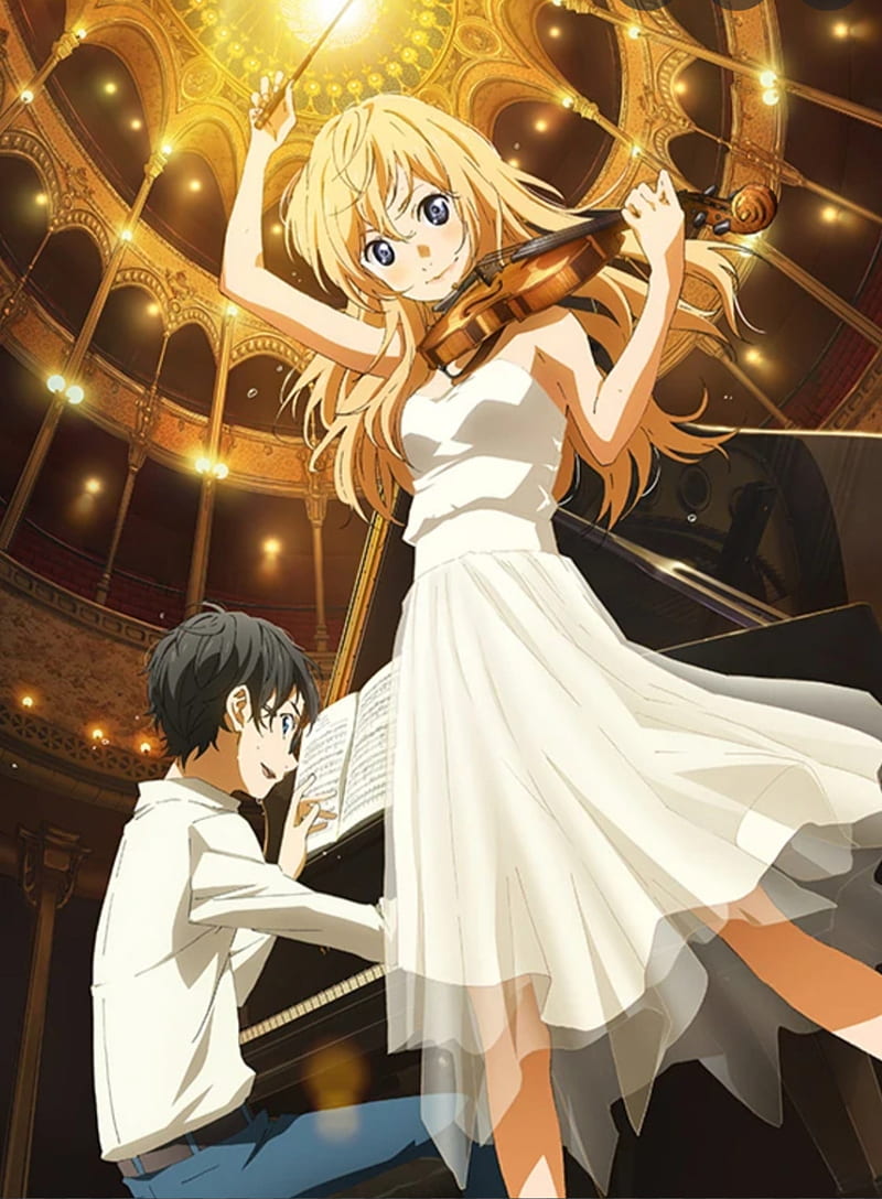 Wallpaper shigatsu wa kimi no uso de celular para android e iphone - Animes  Online