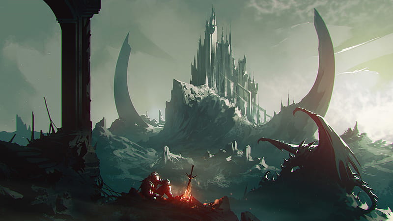 Dark Souls Dragon Fantasy Landscape Games, HD wallpaper
